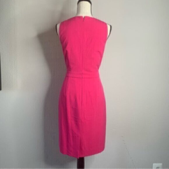 NWT J. Crew Fuchsia Sleeveless Bodycon Sheath Office Dress - Picture 6 of 13